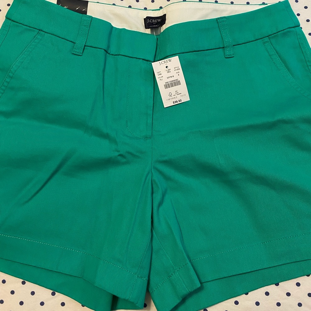 New with tags J. Crew kelly green shorts